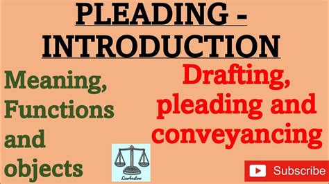 Pleading Introduction Meaning Functions And Its Objects Pleading