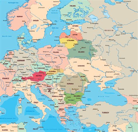 Political Map Of Eastern Europe Large World Map