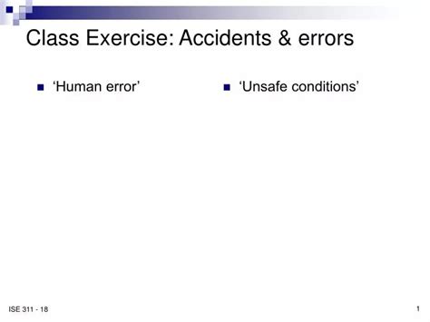 Ppt Class Exercise Accidents Amp Errors Powerpoint Presentation Id 143005