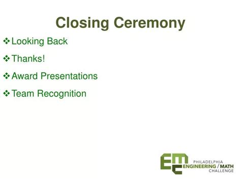 Ppt Closing Ceremony Powerpoint Presentation Free Download Id 4731823