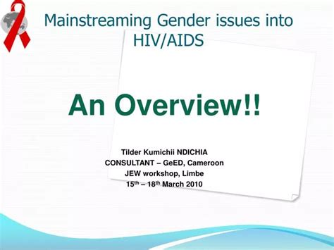 Ppt Mainstreaming Gender Issues Into Hiv Aids Powerpoint Presentation