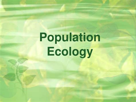 Ppt Population Ecology Powerpoint Presentation Free Download Id