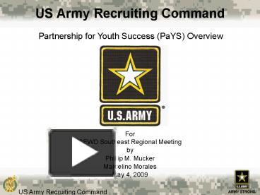 Ppt Us Army Recruiting Command Powerpoint Presentation Free Download