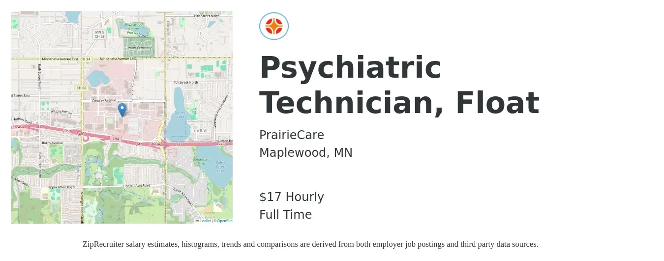 Prairiecare Psychiatric Technician Float Job Maplewood