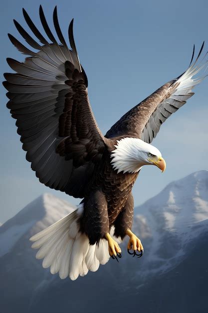 Premium Photo Create An Eagle Flying In Profile Eagle Open Wings