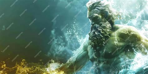 Premium Photo Poseidon Greek Sea God One Of Three Olympian Gods With