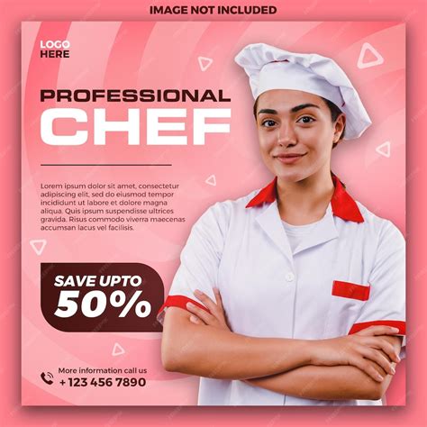 Premium Psd Professional Chef Social Media Promotion And Instagram