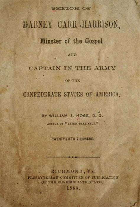 Princeton Amp Slavery Sketch Of Dabney Carr Harrison