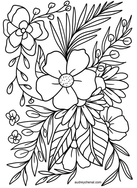 Printable Coloring Pages Flowers