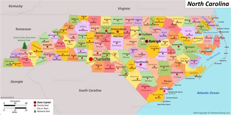 Printable Maps Of North Carolina