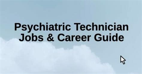 Psychiatric Technician Jobs Career Guide Psychology Jobs