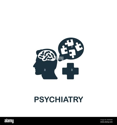 Psychiatry Icon Monochrome Simple Sign From Medical Speialist Collection Stock Vector