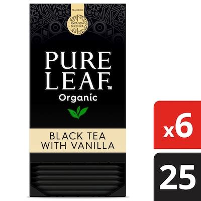 Pure Leaf Organic Black With Vanilla Hot Tea 6 X 25 Bags