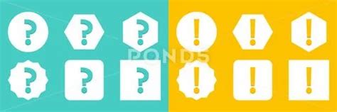 Question Mark Icon Set Faq Sign Help Symbol Exclamation Mark Icon Set