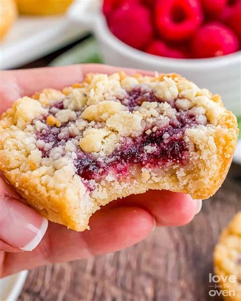 Raspberry Crumble Cookies Love From The Oven