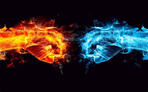 Red And Blue Fire Wallpaper Wallpapersafari