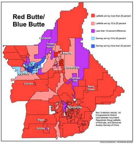 Red Butte Blue Butte Map Shows Voting Breakdown Of County Precincts