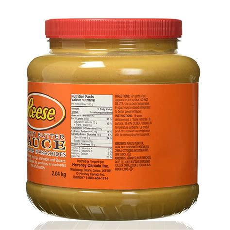 Reese S Peanut Butter Sauce 2 04Kg Padstow Food Service Distributors