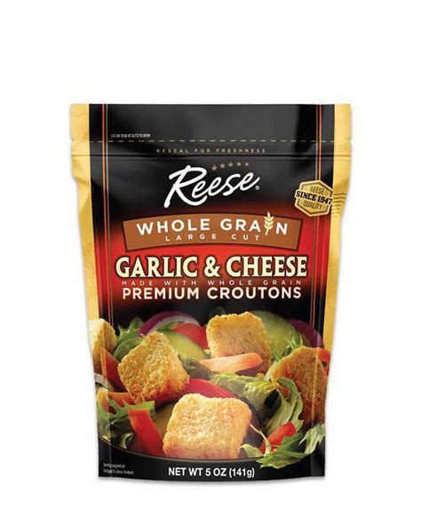 Reese Whole Grain Large Cut Garlic Cheese Premium Croutons 5 Oz