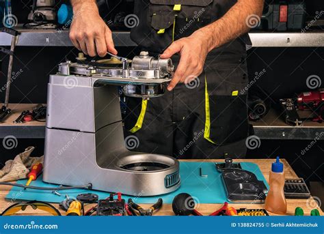 Repair Of Home Appliances In The Service Center Stock Image Image Of