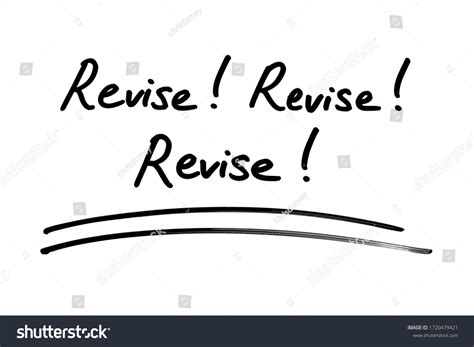 Revise Revise Revise Handwritten On White Stock Illustration 1720479421