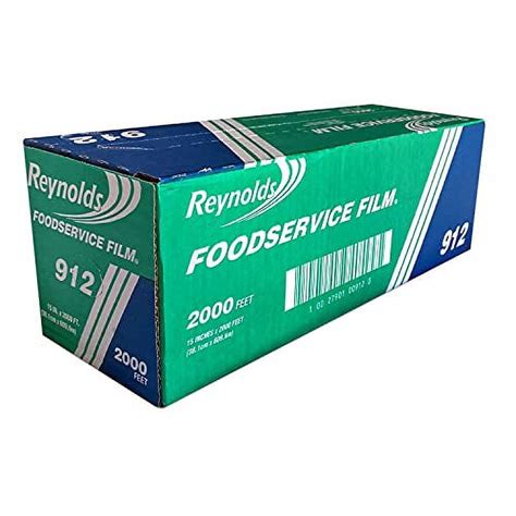 Reynolds 912 Foodservice Clear Plastic Wrap Film 15 Inch Width 2000 Feet