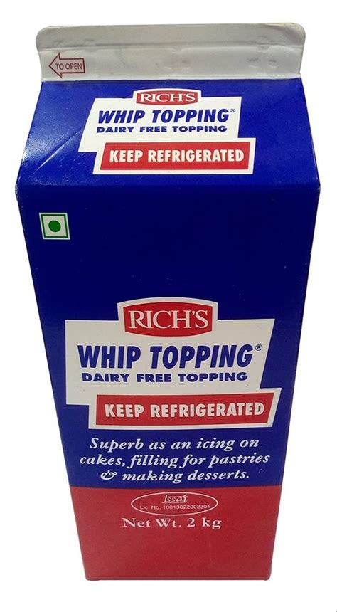 Rich Whip Topping Cream At 208 Kg Richs Whipped Topping Cream In