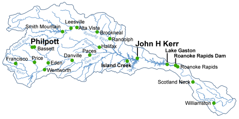 Roanoke River Basin Map