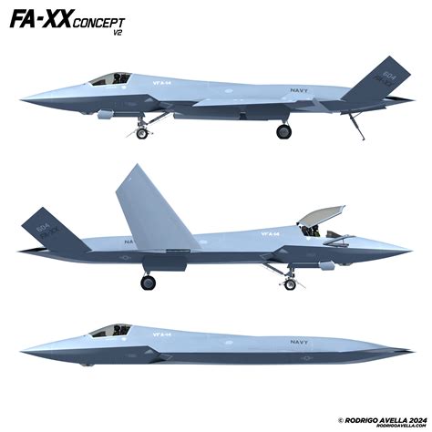 Rodrigo Avella Fa Xx V2 Sixth Generation Fighter Concept Views