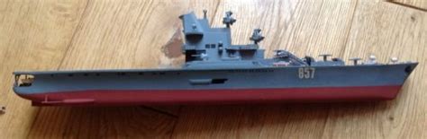 Russian Moskva Class Helicopter Carrier Vintage Assembled Painted