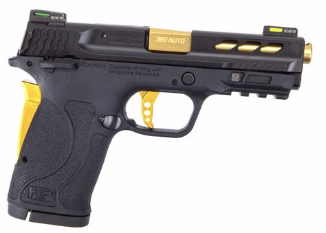 S W M P Performance Center 380 Shield Ez M2 0 Pistol Black Gold