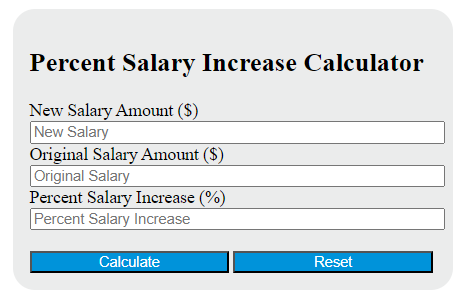 Salary Percentage Increase Calculator