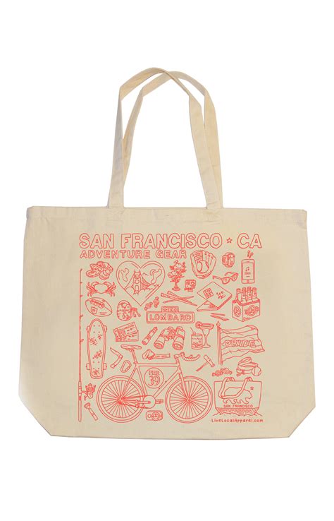 San Francisco Adventure Gear Jumbo Tote Bag Live Local Apparel