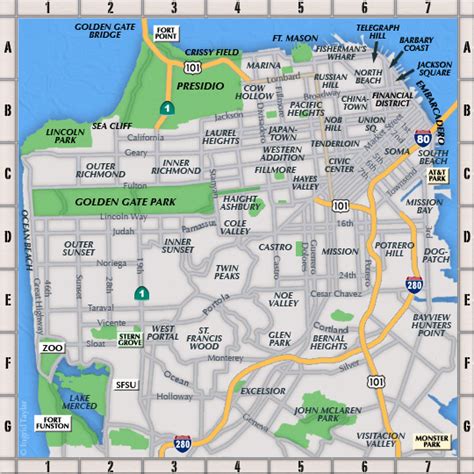 San Francisco Neighborhoods Map San Francisco Mappery