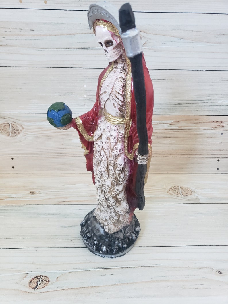 Santa Muerte Color Yellow Size 12 Holy Dead Statue Etsy