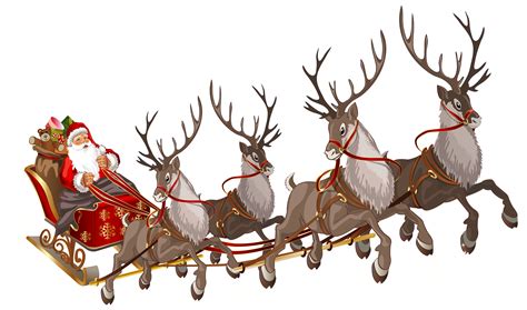 Santa Sleigh Png Transparent Images Png All