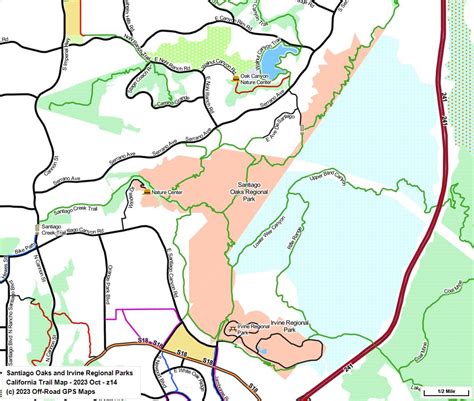 Santiago Oaks Regional Park California Trail Map