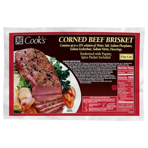 Save On Cook Amp 39 S Flat Cut Corned Beef Brisket Fresh Order Online Delivery