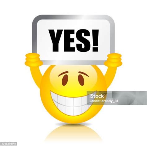 Say Yes Vector Emoji Stock Illustration Download Image Now Ecstatic