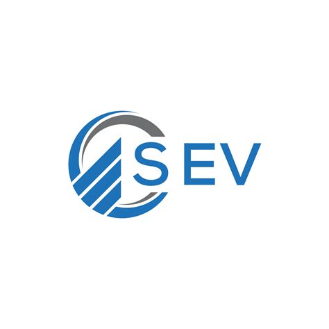 Sev Flat Accounting Logo Design On White Background Sev Creative Initials Growth Graph Letter