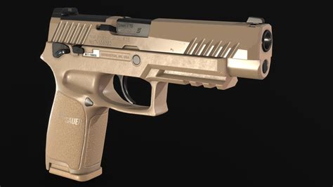 Sig Sauer P320 M17 9Mm Pistol Buy Royalty Free 3D Model By Seven