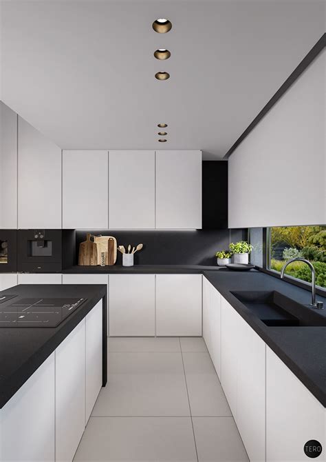 Simple Black And White Kitchen Designs