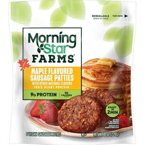 Simple Easy Vegetarian Morning Star Maple Flavored Sausage Patties