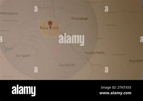 Simulation Of Nuclear Bomb Explosion Radius Over New Delhi India