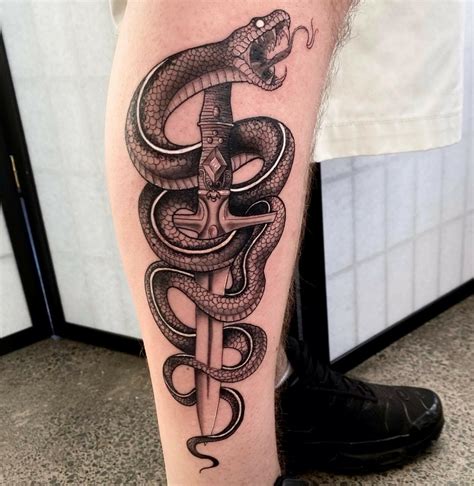 Snake Leg Tattoo