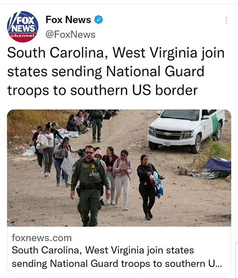 South Carolina West Virginia Join States Sending National Guard Troops