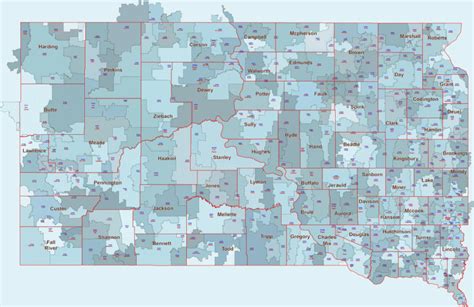 South Dakota Zip Code Wall Map Maps Com Com