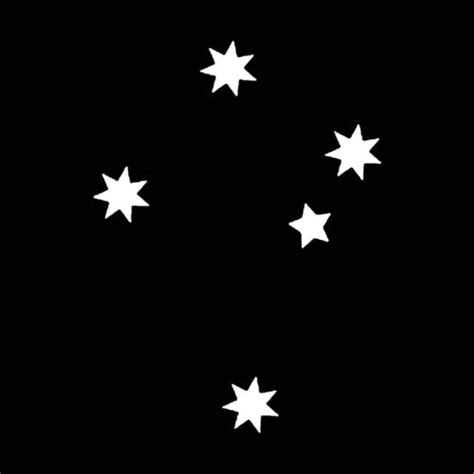 Southern Cross Stars Aussie Car Decal Sticker 10Cm White Sticker No