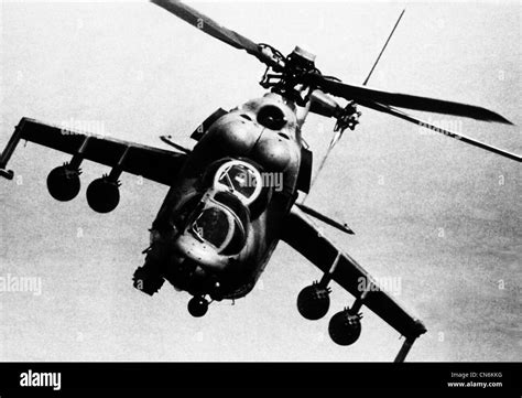 Soviet Mi 24 Hind E Ground Attack Helicopter Stock Photo Alamy