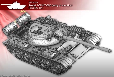 Soviet T 54 T 55 Series Mbt T 55 T 55A Early Production Drawings